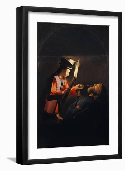 Discovery of Body of St Alexis or Death of St Alexis-Georges de La Tour-Framed Giclee Print