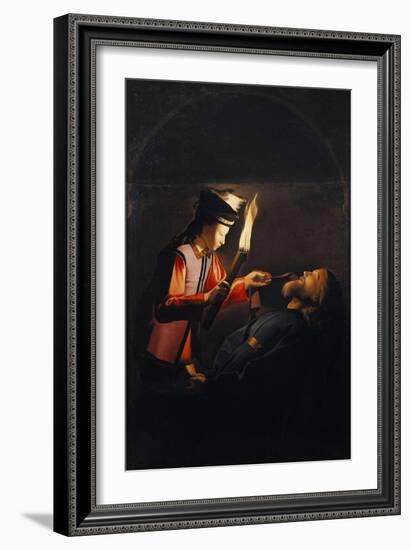 Discovery of Body of St Alexis or Death of St Alexis-Georges de La Tour-Framed Giclee Print