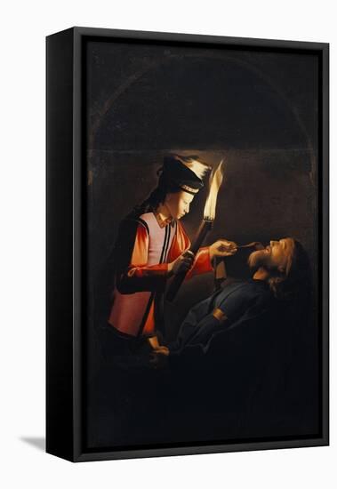 Discovery of Body of St Alexis or Death of St Alexis-Georges de La Tour-Framed Premier Image Canvas