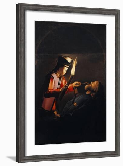 Discovery of Body of St Alexis or Death of St Alexis-Georges de La Tour-Framed Giclee Print