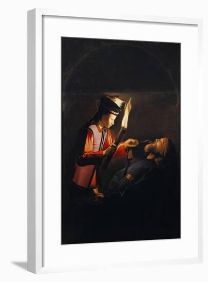 Discovery of Body of St Alexis or Death of St Alexis-Georges de La Tour-Framed Giclee Print