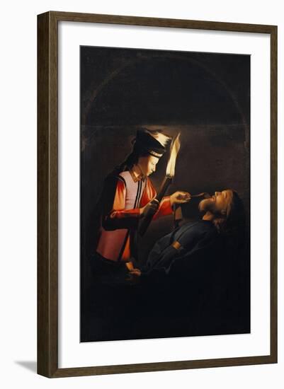 Discovery of Body of St Alexis or Death of St Alexis-Georges de La Tour-Framed Giclee Print