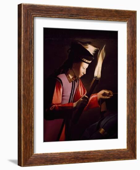 Discovery of Body of St Alexis-Georges de La Tour-Framed Giclee Print