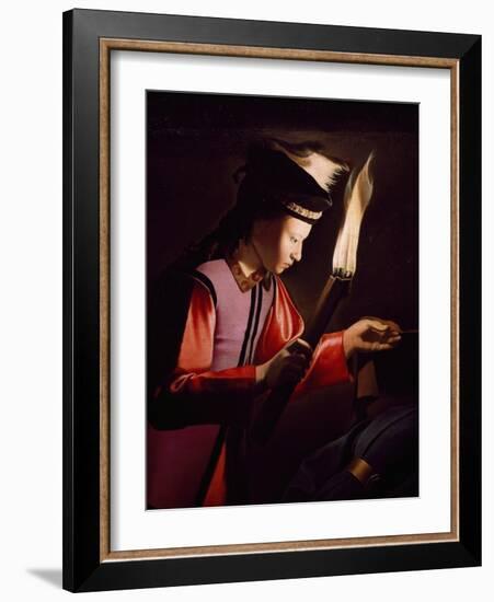 Discovery of Body of St Alexis-Georges de La Tour-Framed Giclee Print