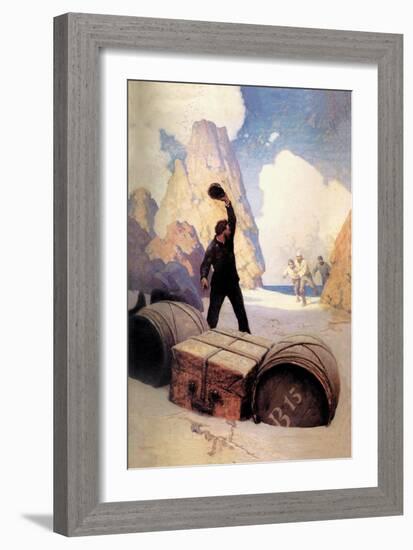 Discovery of the Chest-Newell Convers Wyeth-Framed Art Print