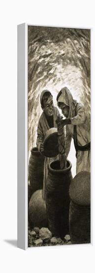 Discovery of the Dead Sea Scrolls-Frank Marsden Lea-Framed Premier Image Canvas