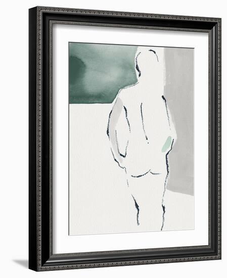 Discreet Delineation - Figure-Aurora Bell-Framed Giclee Print