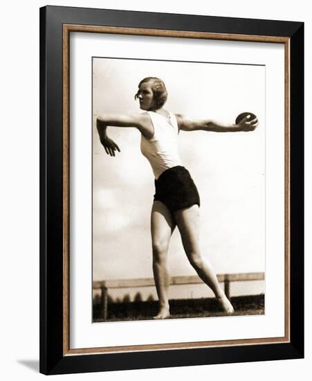 Discus Thrower at the Berlin Olympic Games, 1936-null-Framed Photographic Print