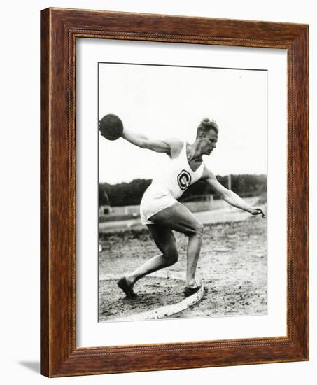 Discus Thrower at the Berlin Olympic Games, 1936-null-Framed Photographic Print