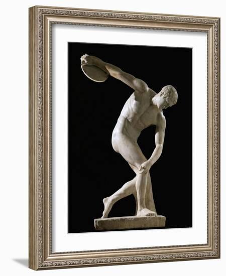 Discus-Thrower (Discobolos)-null-Framed Art Print