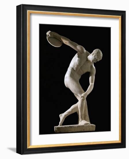 Discus-Thrower (Discobolos)-null-Framed Art Print