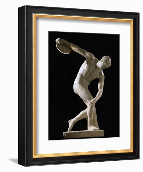 Discus-Thrower (Discobolos)-null-Framed Art Print