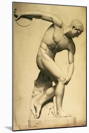 Discus Thrower, Drawing of a Classical Sculpture, C.1874-Evelyn De Morgan-Mounted Giclee Print