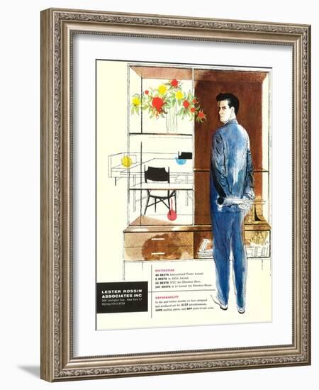 Disgruntled Architect with Plans-null-Framed Art Print