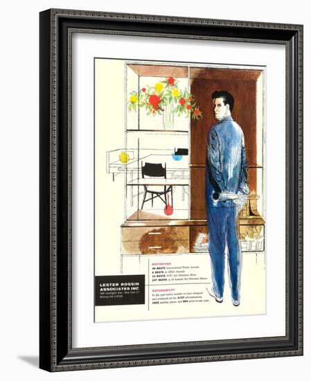 Disgruntled Architect with Plans-null-Framed Art Print