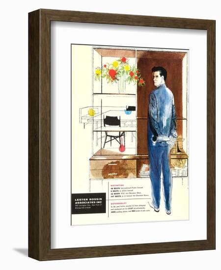 Disgruntled Architect with Plans-null-Framed Premium Giclee Print