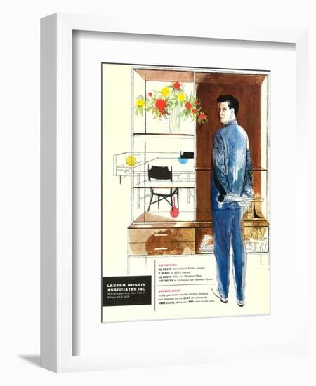 Disgruntled Architect with Plans-null-Framed Premium Giclee Print