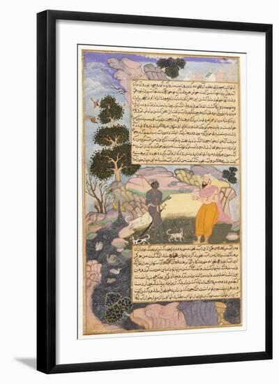 Disguised Vishnu and a Brahman-null-Framed Art Print
