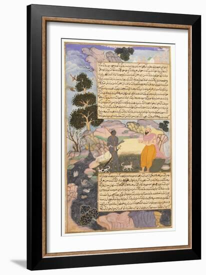 Disguised Vishnu and a Brahman-null-Framed Art Print