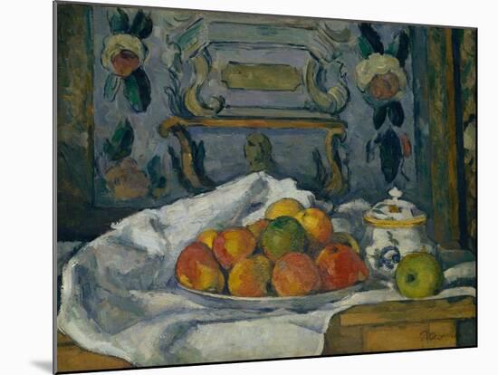 Dish of Apples, c.1876-77-Paul Cezanne-Mounted Giclee Print