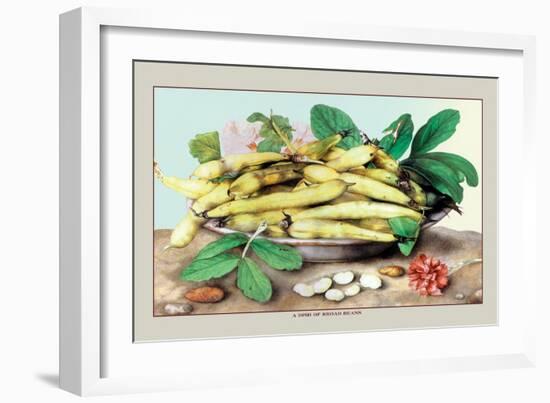 Dish of Broad Beans-Giovanna Garzoni-Framed Premium Giclee Print