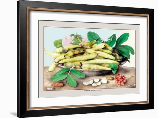 Dish of Broad Beans-Giovanna Garzoni-Framed Premium Giclee Print