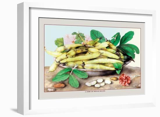 Dish of Broad Beans-Giovanna Garzoni-Framed Art Print