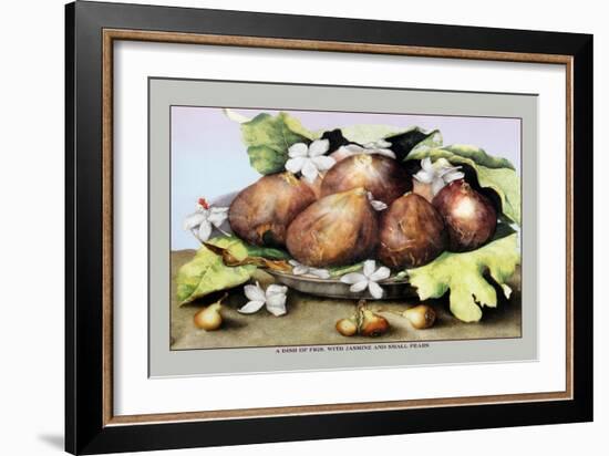 Dish of Figs with Jasmine and Small Pears-Giovanna Garzoni-Framed Art Print