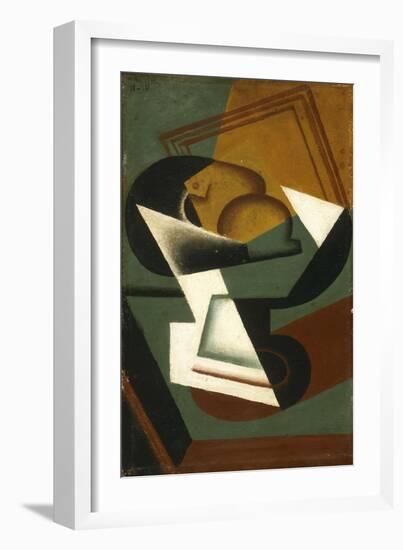 Dish of Fruit, 1916 (Oil on Panel)-Juan Gris-Framed Giclee Print