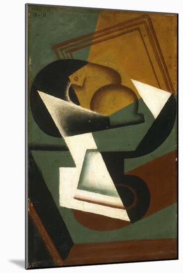 Dish of Fruit, 1916 (Oil on Panel)-Juan Gris-Mounted Giclee Print