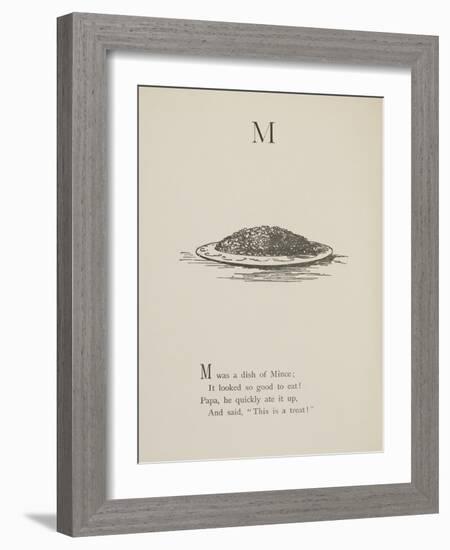 Dish Of Mince Illustrations and Verses From Nonsense Alphabets Drawn and Written by Edward Lear.-Edward Lear-Framed Giclee Print