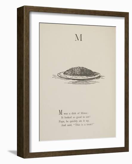 Dish Of Mince Illustrations and Verses From Nonsense Alphabets Drawn and Written by Edward Lear.-Edward Lear-Framed Giclee Print