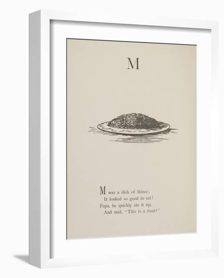 Dish Of Mince Illustrations and Verses From Nonsense Alphabets Drawn and Written by Edward Lear.-Edward Lear-Framed Giclee Print