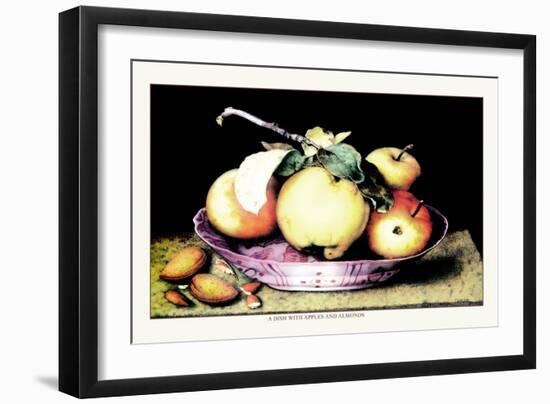 Dish with Apples and Almonds-Giovanna Garzoni-Framed Art Print