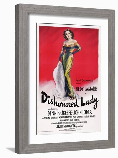 Dishonored Lady, Hedy Lamarr, 1947-null-Framed Art Print