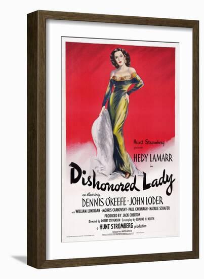 Dishonored Lady, Hedy Lamarr, 1947-null-Framed Art Print