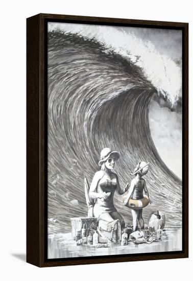 Dismal Beach-Banksy-Framed Premier Image Canvas