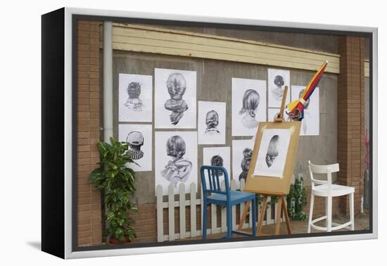 Dismal Portraits-Banksy-Framed Premier Image Canvas