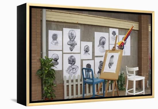 Dismal Portraits-Banksy-Framed Premier Image Canvas