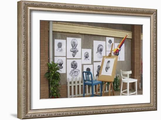 Dismal Portraits-Banksy-Framed Giclee Print