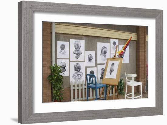 Dismal Portraits-Banksy-Framed Giclee Print