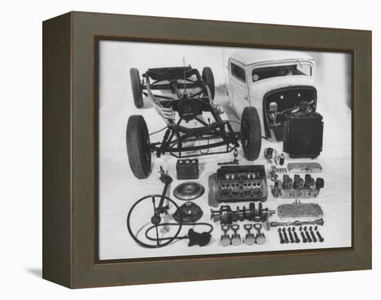 Dismantled Stock Car-Andreas Feininger-Framed Premier Image Canvas