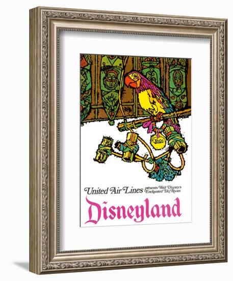 Disneyland - Walt Disney's Enchanted Tiki Room - United Air Lines-Jabavy-Framed Art Print