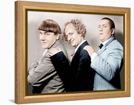 Disorder in the Court, Moe Howard, Larry Fine, Curly Howard, (aka The Three Stooges)-null-Framed Stretched Canvas