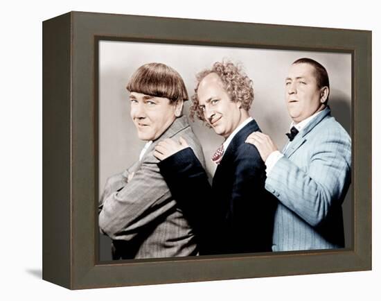 Disorder in the Court, Moe Howard, Larry Fine, Curly Howard, (aka The Three Stooges)-null-Framed Stretched Canvas