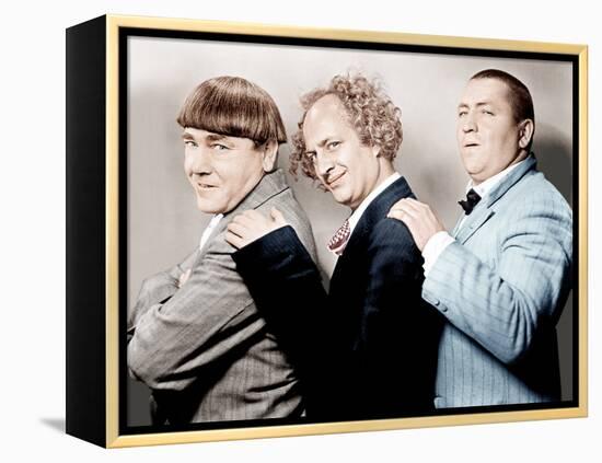 Disorder in the Court, Moe Howard, Larry Fine, Curly Howard, (aka The Three Stooges)-null-Framed Stretched Canvas