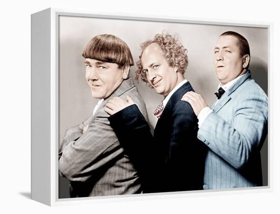 Disorder in the Court, Moe Howard, Larry Fine, Curly Howard, (aka The Three Stooges)-null-Framed Stretched Canvas