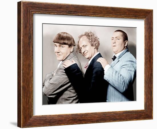 Disorder in the Court, Moe Howard, Larry Fine, Curly Howard, (aka The Three Stooges)-null-Framed Photo