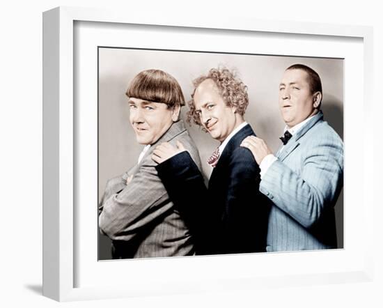 Disorder in the Court, Moe Howard, Larry Fine, Curly Howard, (aka The Three Stooges)-null-Framed Photo