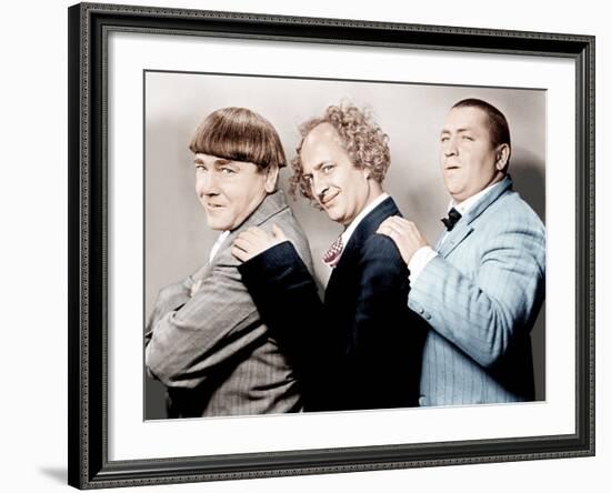Disorder in the Court, Moe Howard, Larry Fine, Curly Howard, (aka The Three Stooges)-null-Framed Photo